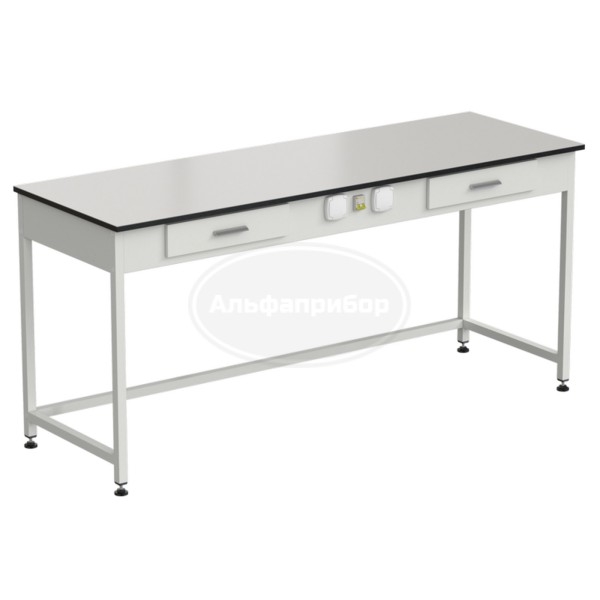 Стол приборный с 2 ящиками и электрикой 1800x600x850 мм, раб. поверхность - Labgrade
