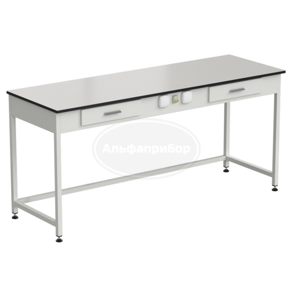 Стол приборный с 2 ящиками и электрикой 1800x600x850 мм, раб. поверхность - Labgrade