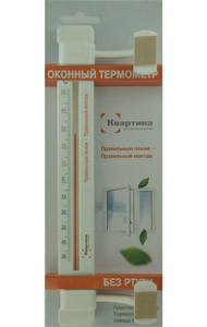 Термометр оконный уличный Квартика (на липучке)