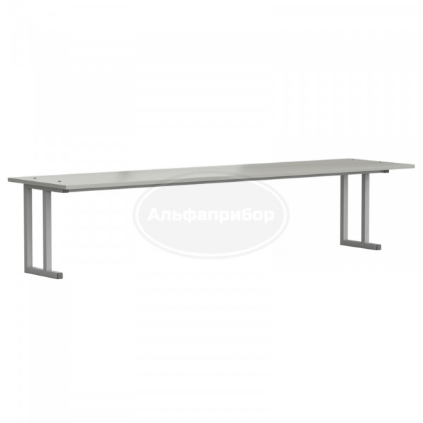 Полка 2-го уровня для стола пристенного 1800х450х390 мм, серый ламинат