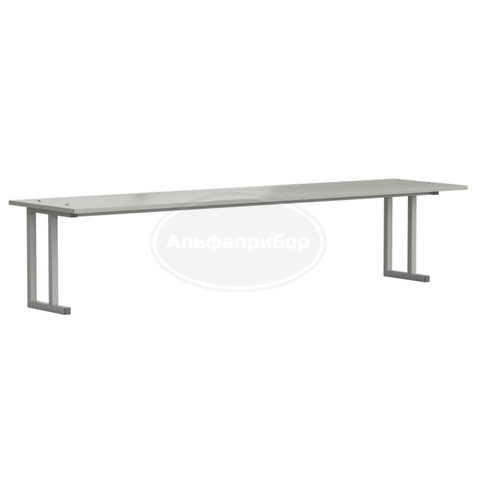 Полка 2-го уровня для стола пристенного 1800х450х390 мм, серый ламинат