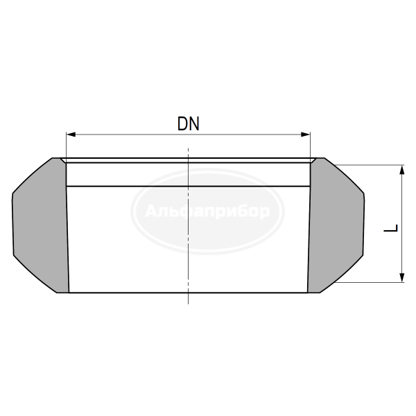 Вставка дистанционная KZA/KZA DN=100мм L=50мм W=0,6кг