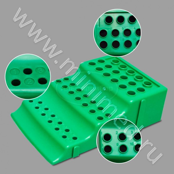 Штатив для микропробирок комбинированный 0,2мл/0,5мл/1,5мл, 43 гн, 3-х уровневый, п/п, упаковка 1шт, Aptaca