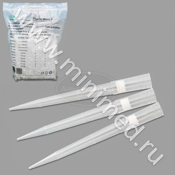 Наконечник для дозаторов 100-1000мкл, универсальный, стерильный, с фильтром, без ДНК-аз, РНК-аз, Jet Bio-Filtration, упаковка 1000шт/кор.10000шт