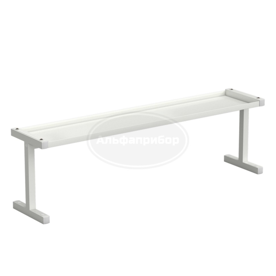 Полка верхняя для стола 1175x250x350 мм, белый металл