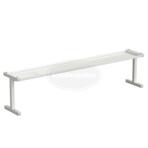 Полка для стола верхняя 1475x250x350 мм, белый металл