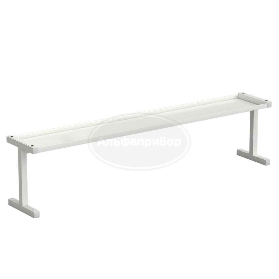 Полка для стола верхняя 1475x250x350 мм, белый металл