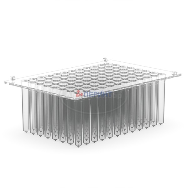 Гребенка наконечников для магнитов 96 лунок V-образное дно 2,2 мл