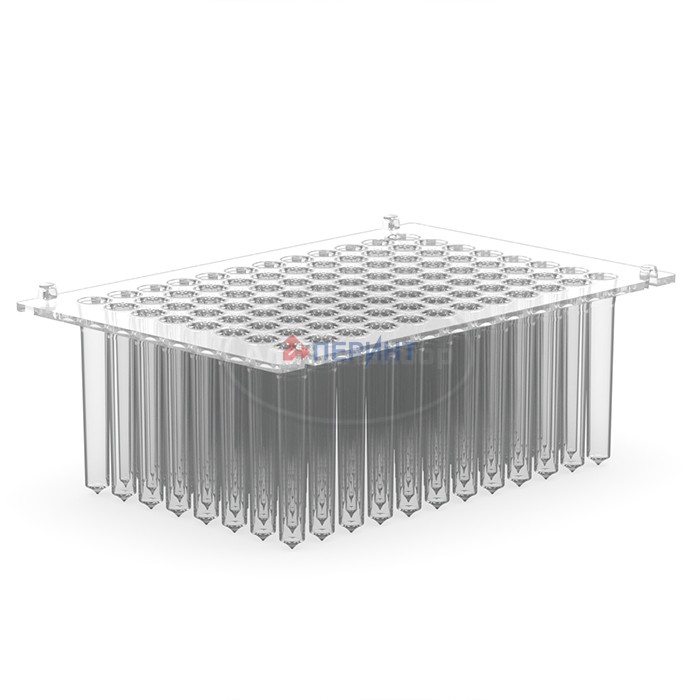 Гребенка наконечников для магнитов 96 лунок V-образное дно 2,2 мл