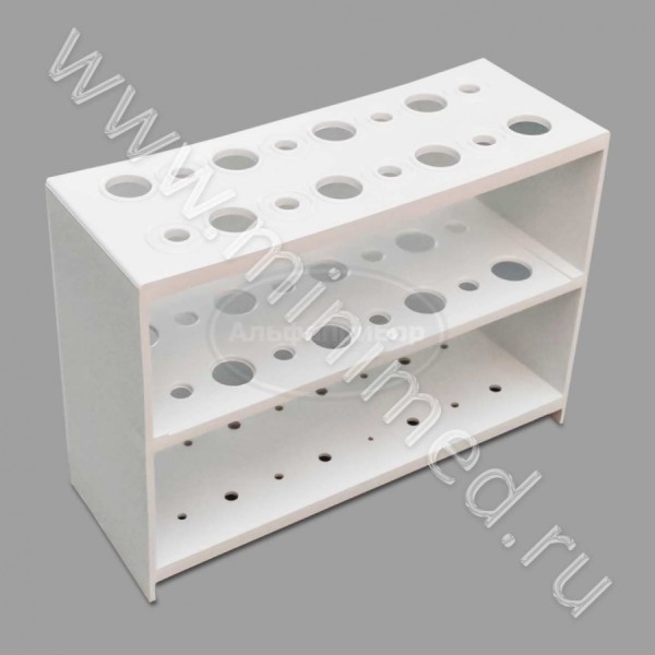 Штатив для пипеток вертикальный на 16 пипеток, 20*7,5*15, п/п, упаковка 1/50шт, Aptaca