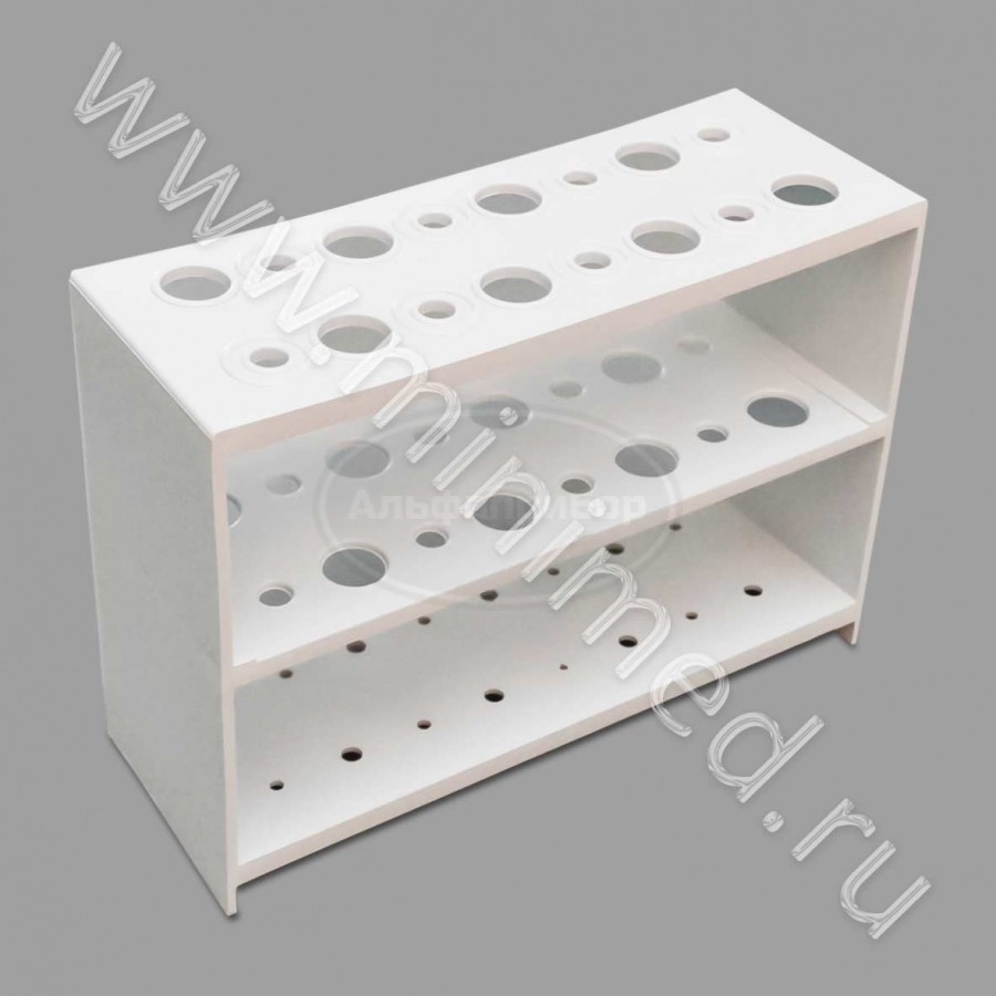 Штатив для пипеток вертикальный на 16 пипеток, 20*7,5*15, п/п, упаковка 1/50шт, Aptaca