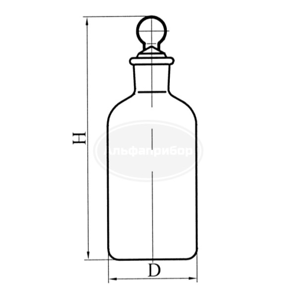 Склянка с пробкой ГФ 5.381.553
