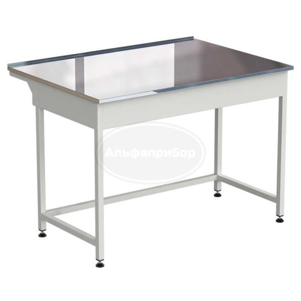 Стол лабораторный упрощенный 1200х850х850 мм, раб. поверхность - нержавеющая сталь