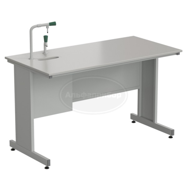 Стол пристенный с подводом воды 1500х750х900 мм, раб. поверхность - Durcon