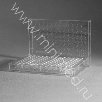 Планшет иммунологический,96 лунок,"U"-образное дно, с крышкой, стерильный, п/с, и/у, Greetmed, упаковка 100шт