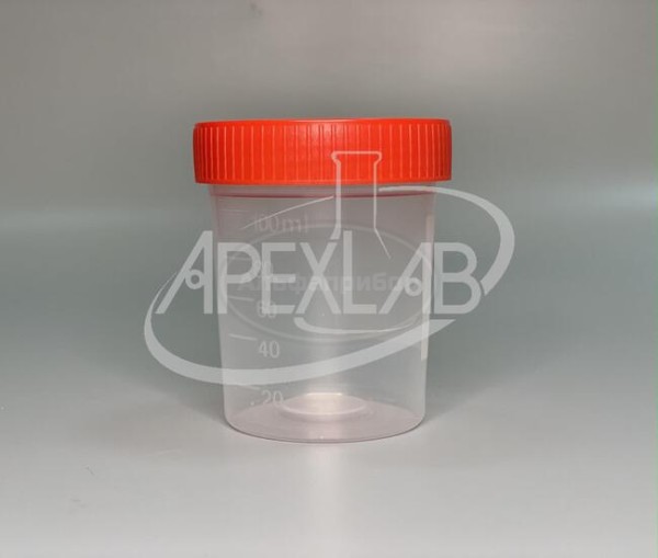 Контейнер для биоматериала 120 мл градуированный, ПП, нестерильный (500 шт.)