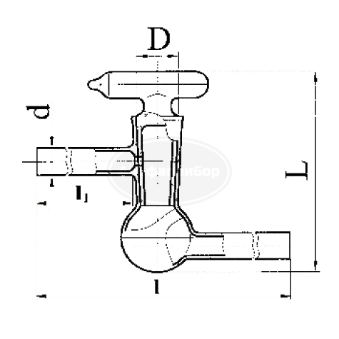 Кран вакуумный 1-ходовой Д18,8 N1