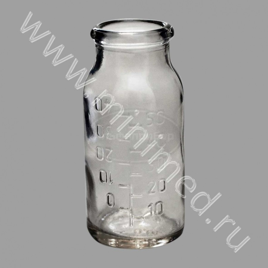 Бутылка стеклянная тип ll-50-2-МТО, для крови, трансфузионных и инфузионных препаратов по ГОСТ 10782-85, упаковка 170шт