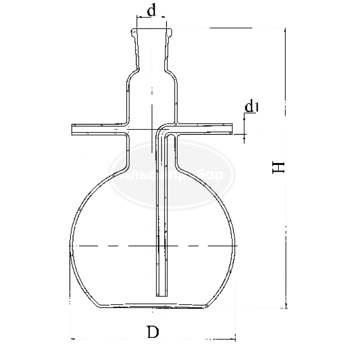 Пробоотборник жидкого кислорода ГОСТ 6331 чертеж 4.А ГФ 5.887.387