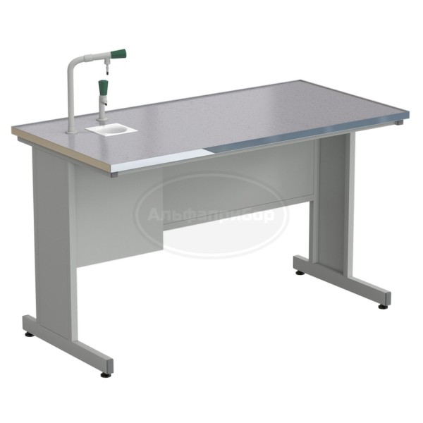 Стол пристенный с подводом воды 1500х750х900 мм, раб. поверхность - монолитный керамогранит