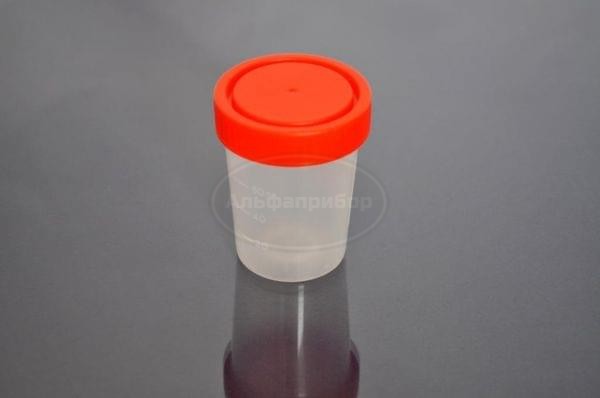 Контейнер для биоматериала 100 мл (общий объем 125мл), градуированный, ПП, нестерильный (200 шт.)