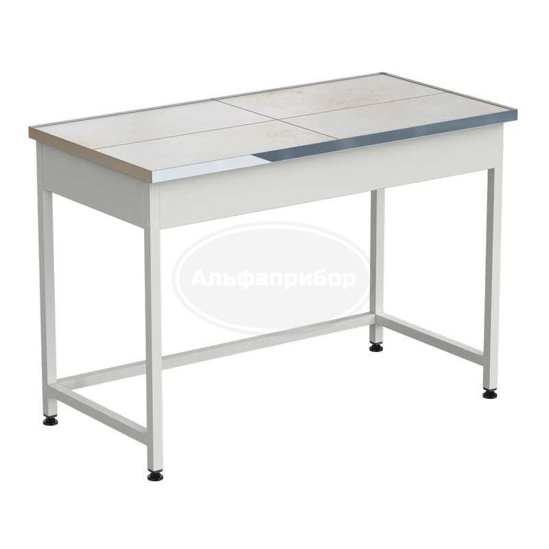 Стол лабораторный упрощенный 1212х610х850 мм, раб. поверхность - керамика
