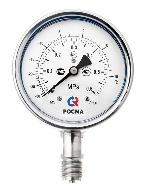Манометр аммиачный коррозионностойкий ТМ-521 NH3