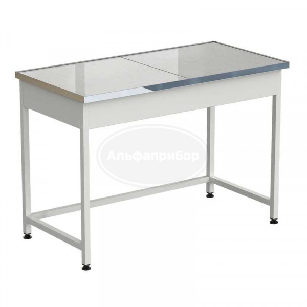 Стол лабораторный упрощенный 1212х610х850 мм, раб. поверхность - керамогранит