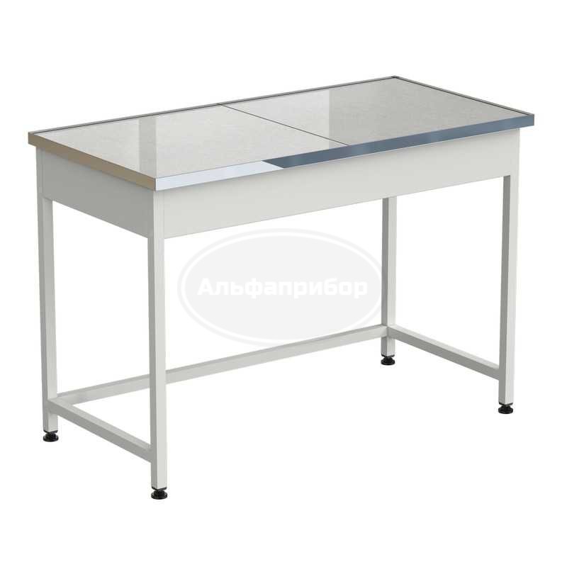 Стол лабораторный упрощенный 1212х610х850 мм, раб. поверхность - керамогранит