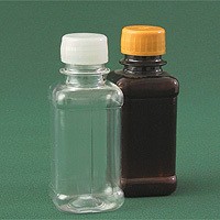 Бутылка квадратная 125 мл прозрачная с крышкой