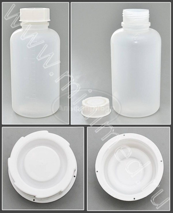 Банка для реактивов 2000мл, с делениями широкогорлая, с крышкой, п/п, Kartell, упаковка 1/15шт