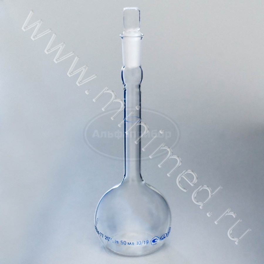 Пикнометр ПЖ2-50-КШ 10/19, ГОСТ 22524-77, МиниМедПром, упаковка 15шт