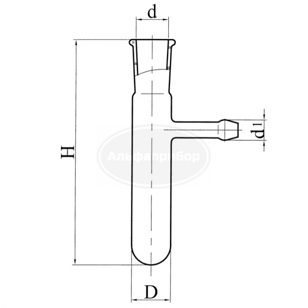 Пробирка с отводом ГФ 6.451.226-15