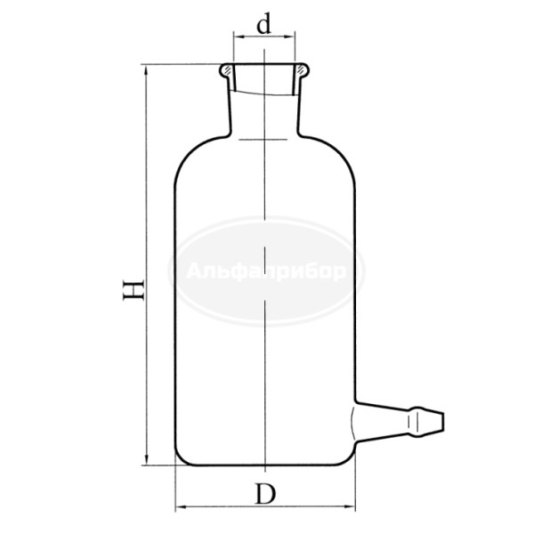 Склянка с тубусом 0,5л исп. 3 ГОСТ 25336-82