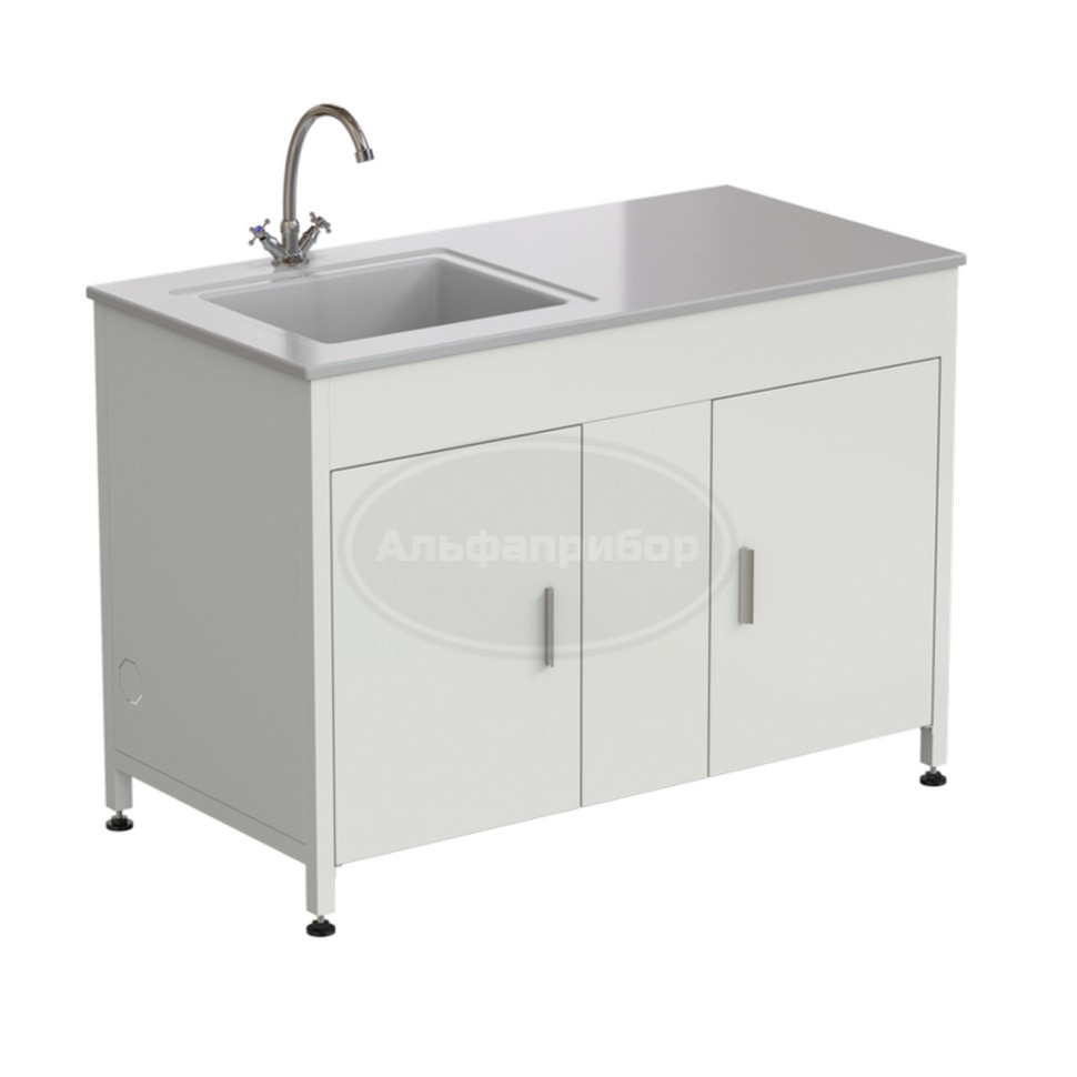 Стол-мойка 1200x600x850 мм, раковина слева, материал раковины - стеклопластик