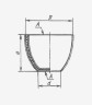 Тигель низкий фарфоровый № 2 (25х19 мм)