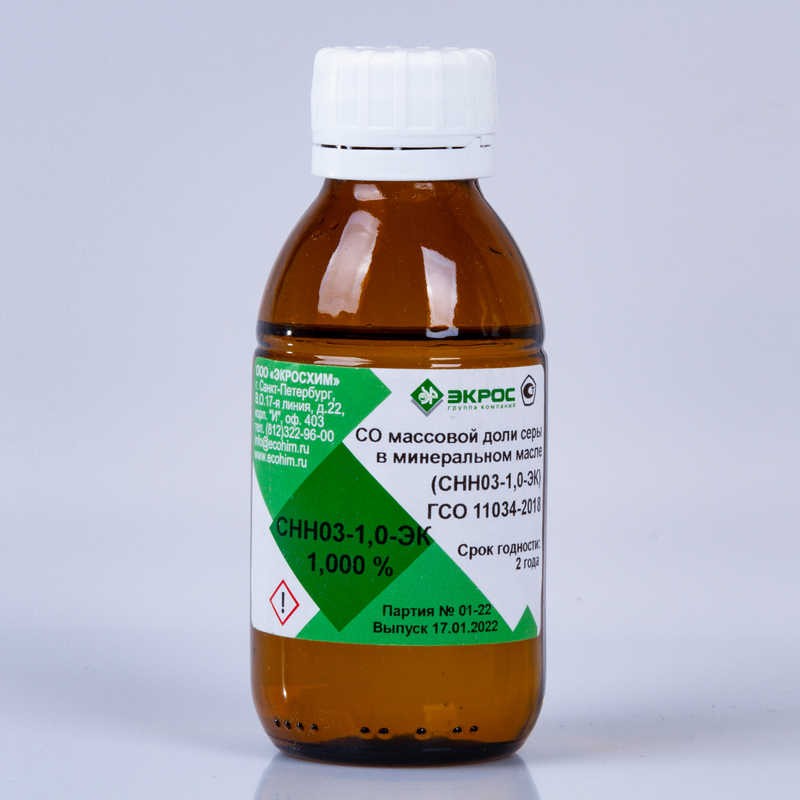 СНН03-1,0-ЭК ГСО 11034-2018 МСО 2235:2020 (0,500-1,000)% 1,000%, фасовка 100 мл