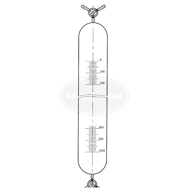 Бюретка 1000мл, эскиз 3-35