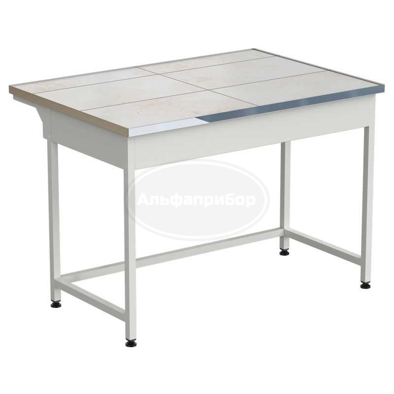 Стол лабораторный упрощенный 1212х850х850 мм, раб. поверхность - керамика