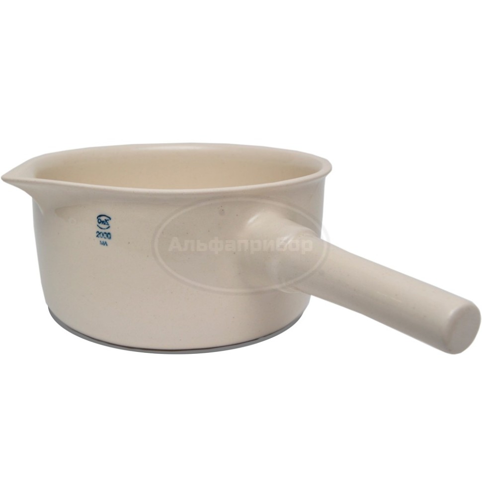 Кастрюля с ручкой фарфоровая №5 2000 мл 190х100х100 мм