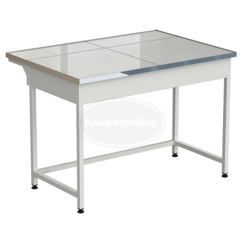 Стол лабораторный упрощенный 1212х850х850 мм, раб. поверхность - керамогранит