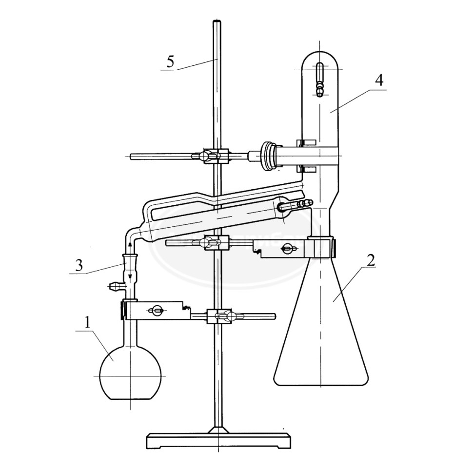 Прибор для отгонки спиртосодержащих жидкостей со штативом ГФ 2.784.225