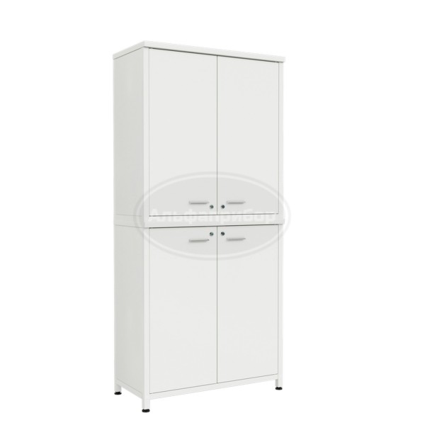 Шкаф для вспомогательного оборудования 2 секции, 4 двери 905х435х1970 мм, белый