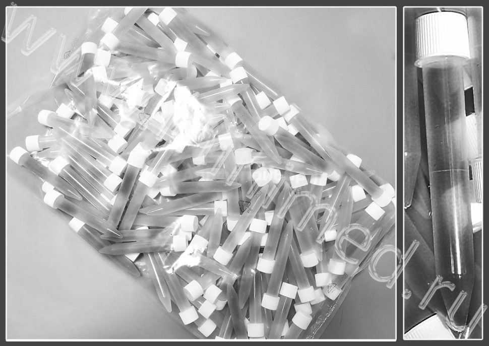 Пробирка лабораторная 13,5мл, коническая,16*110 мм, с винтовой крышкой, стерильная, без делений, п/c, упаковка 200/1200шт, Aptaca