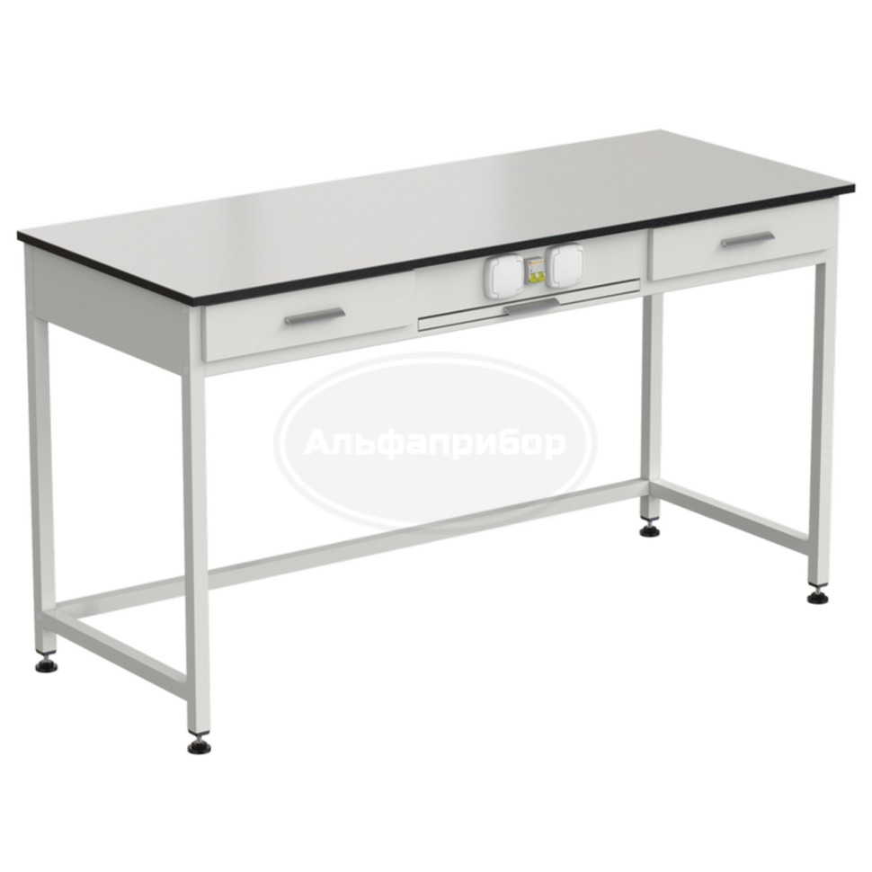 Стол приборный с выдвижным столиком, 2 ящиками и электрикой 1500x600x850 мм, раб. поверхность - Labgrade
