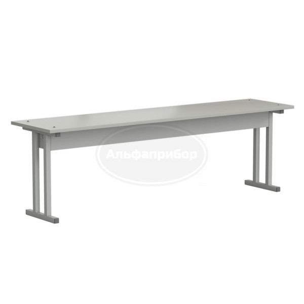 Полка нижняя для стола островного 1500х360х460 мм, серый ламинат