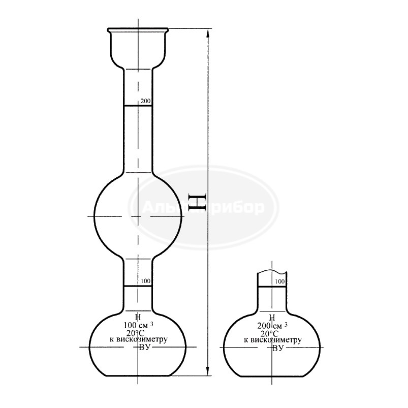 Колба к вискозиметру ВУ ТС ГФ 6.451.459-01