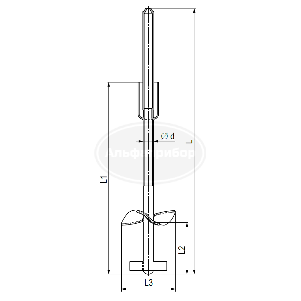 Мешалка для дубликаторного сосуда 100 л