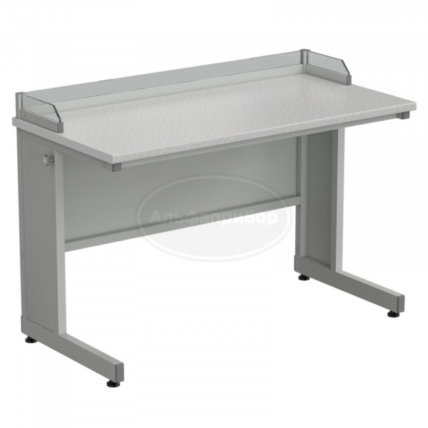 Стол ученический с бортиком 1200х600х840 мм, раб. поверхность - белый ламинат