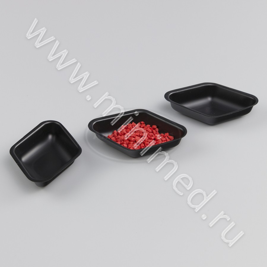 Емкость для взвешивания V=30мл, 56*85*14,5 мм, цвет черный, противоударный п/с, Kartell, упаковка 500шт